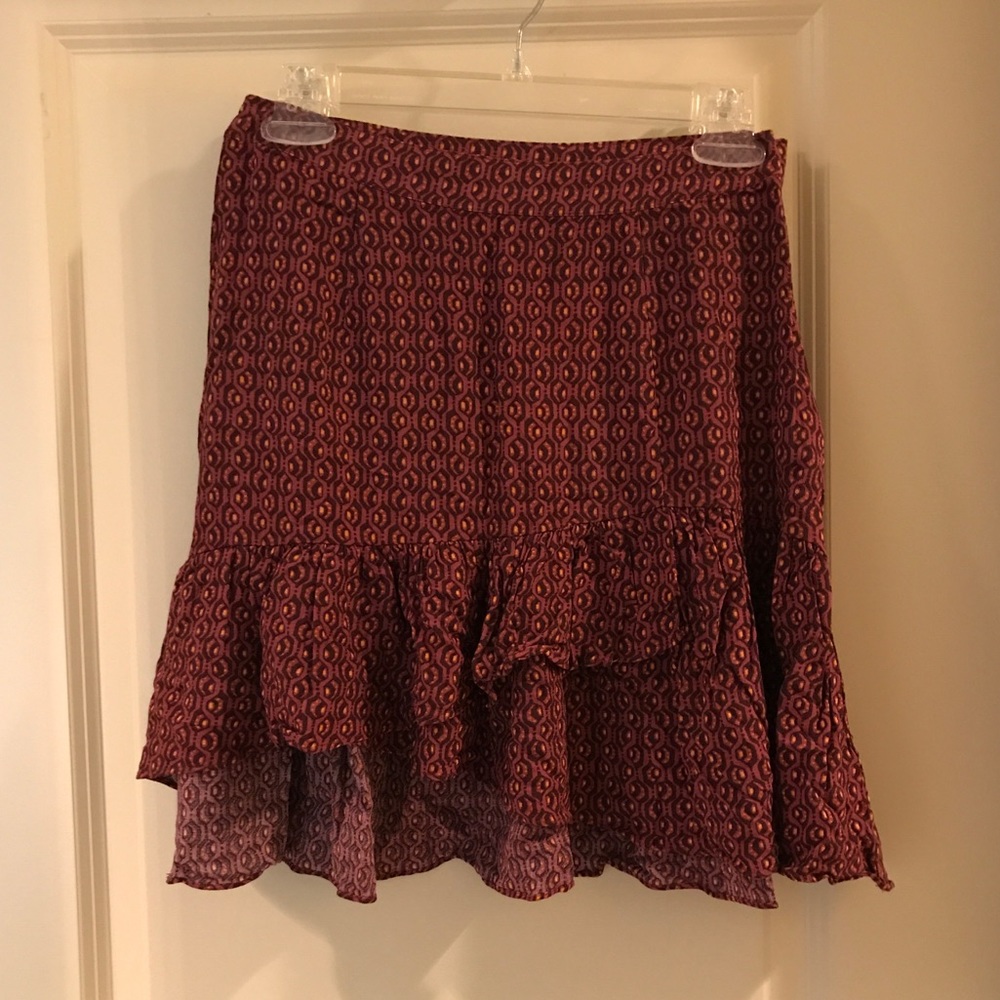 FREE PEOPLE Flare Ruffle Skirt!